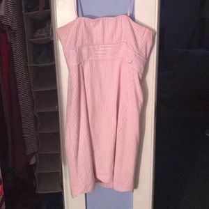 Vineyard vines pink seersucker Carolyn dress